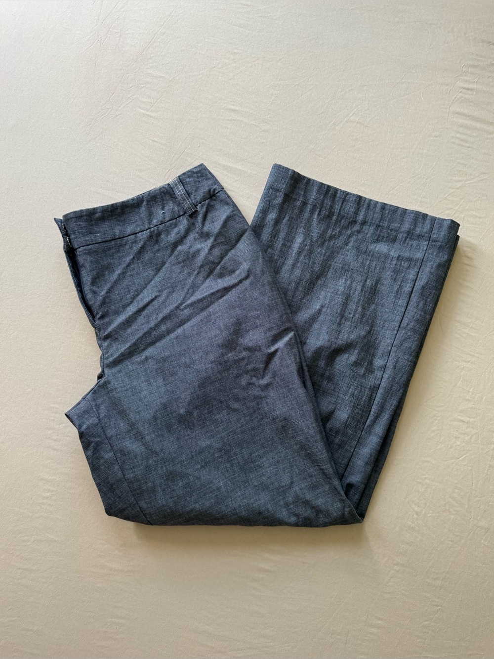 Vintage Y2K Rafaella Chambrey Cropped Wide Leg Trousers